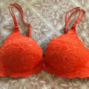 Burnt orange push up bra